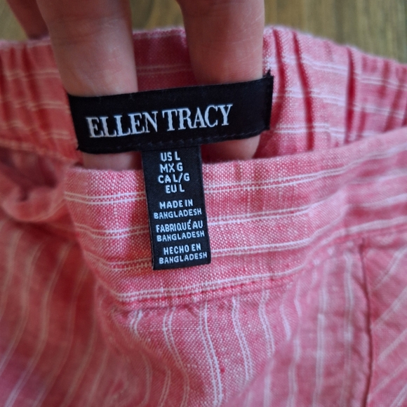 ⭐️ 3/$20 Ellen Tracy Linen Shorts Sz Large - Picture 4 of 7
